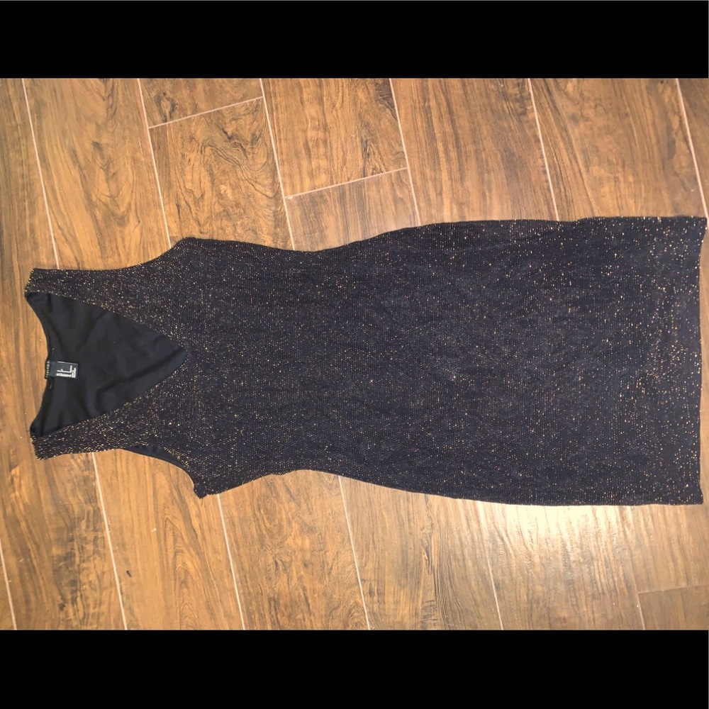 Black metallic dress